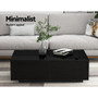 Artiss Modern Coffee Table 4 Storage Drawers High Gloss Living Room Black/White