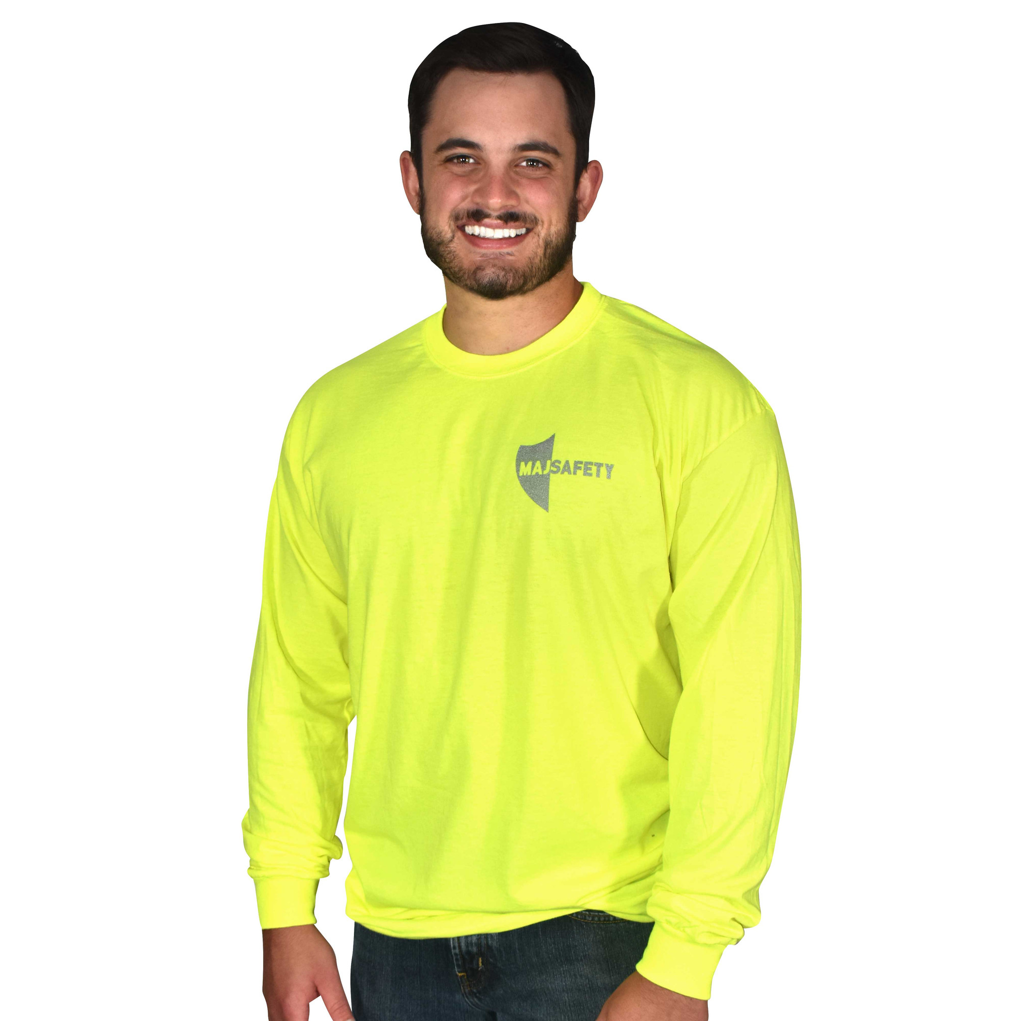 Bright yellow hot sale long sleeve shirt