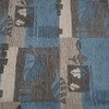Blue Abstract Leaf Upholstery Fabric