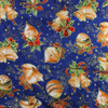 Blue Christmas Bauble Print Poplin Fabric