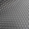 Hexagon Quilted Vinyl Fabric Grey-Black Stitch