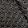 Black White Hexagon Quilted Vinyl Fabric