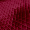Wine Diamond Quilted Plush Velvet