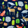 WOODLAND FLEECE FABRIC NAVY