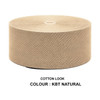 Natural Cotton Look Stair Runner & Carpet Edge Binding Tape 120mm Wide - Herringbone