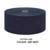 Navy Cotton Look Stair Runner & Carpet Edge Binding Tape 120mm Wide - Herringbone