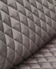 Grey Quilted Fabric Diamond Design