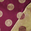 Burgundy Chinese Circle Brocade