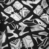 Black Shoes and Bags Printed Polyester Chiffon