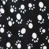 Ivory Paw & Black Print Fleece Fabric