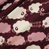 Plum 23 Happy Sheep Fleece Fabric