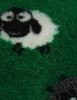 Green Vet Fur Fabric Non Slip Sheep Print