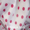 Pink Spots Polka Dots - White Ground