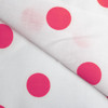 pink Spots Polka Dots - White Ground