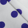 purple Spots Polka Dots - White Ground