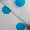 turqoise Spots Polka Dots - White Ground