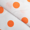 orange Spots Polka Dots - White Ground