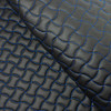 Blue  Stitch Wave Quilted Vinyl Fabric