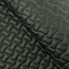 Green Stitch Wave Quilted Vinyl Fabric