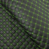 Green Stitch Double Box Quilted Vinyl Fabric