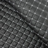 White Stitch Double Box Quilted Vinyl Fabric