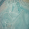 Aqua Polyester Crystal Organza