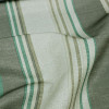 Green Stripes Polyester Cotton Mixed Fabric to Clear