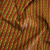 Lime & Red Polyester Tartan( X502)