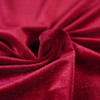 Dark Red Plain Spandex Velvet Fabric