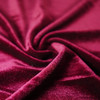 Claret Plain Spandex Velvet Fabric