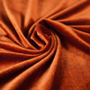 Rust Plain Spandex Velvet Fabric