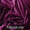 Wine Spandex Velvet Plain Dyed Fabric