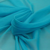 Turquoise Polyester Voile Fabric - 150cm