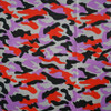 Lavender Camo Waterproof Fabric PU 4oz Fabric
