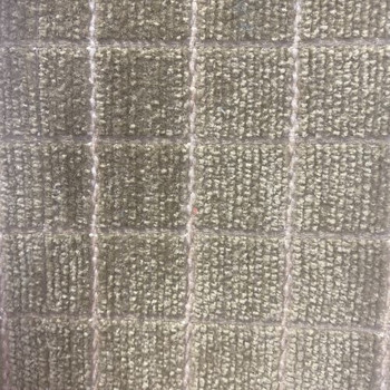 Light Brown Grid Woven Upholstery Fabric