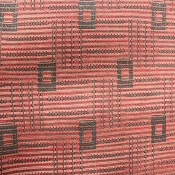 Red Black Multi Square Upholstery Fabric