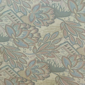 Pale Multi Coloured Cross Stitch Style Floral Upholstery Fabric