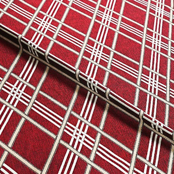 Red Lowel Strip Upholstery Fabric