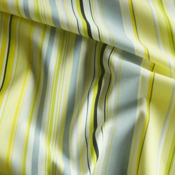 Lemon Bright Stripe Cotton Fabric