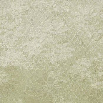 Ivory Flower and Trellis Stretch Lace