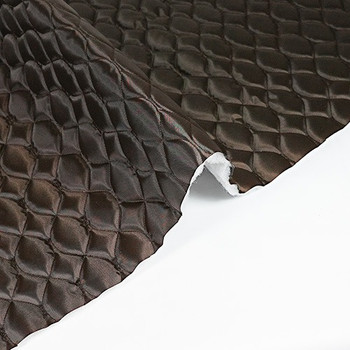 Brown Bubble quilted 4oz Fabric