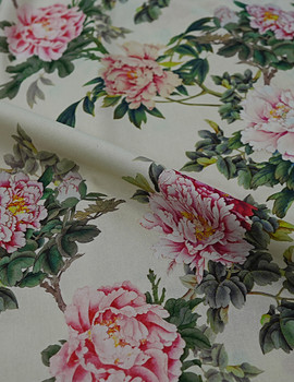 Lemon Orchid Curtain Fabric