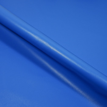 Sapphire Blue Vinyl Faux Leather Upholstery Fabric Soft Finish