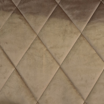 Neutral Large Diamond Quilted Plush Velvet Headboard Fabric
