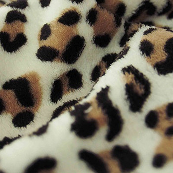 Leopard Print Coral Fleece fabric