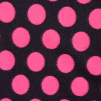 Pink Spots 17 Cerise Big Spot Fleece Fabric