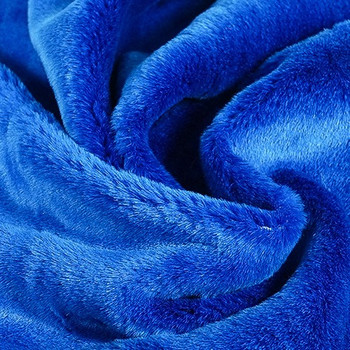 Blue Soft Fine Fur Fabric