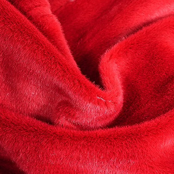 Red Soft Fine Fur Fabric