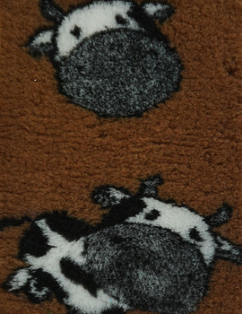 Brown Cow Vet Fur Fabric Non Slip - Cow Print
