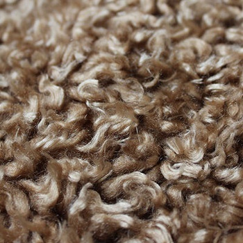 Brown Curly Fun Fur Fabric(D)